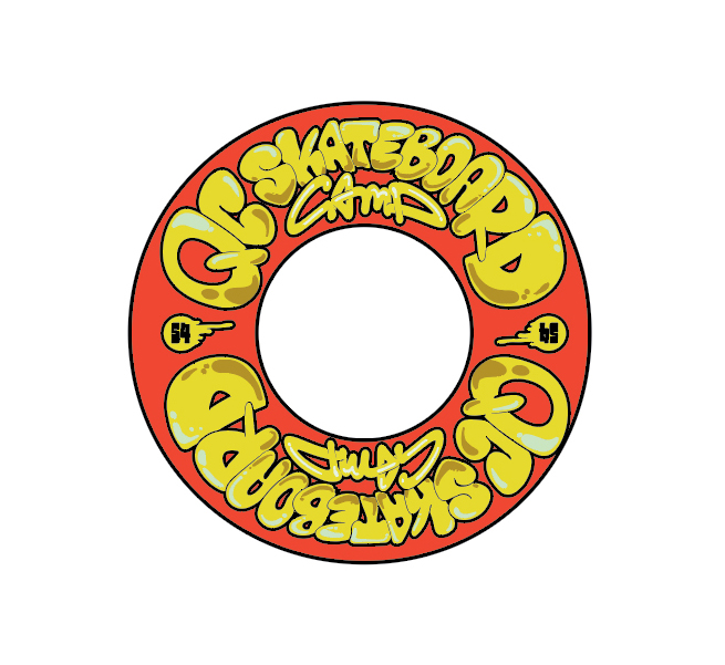 Roue Graffiti 54 mm rouge copie